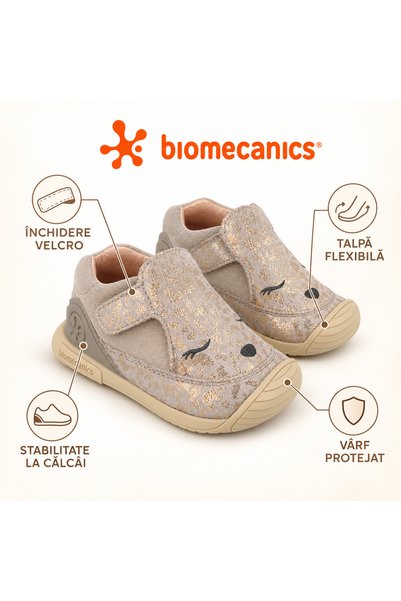 Biomechanics Biomecanics, Pantofi sport slip-on cu piele intoarsa, primii pasi