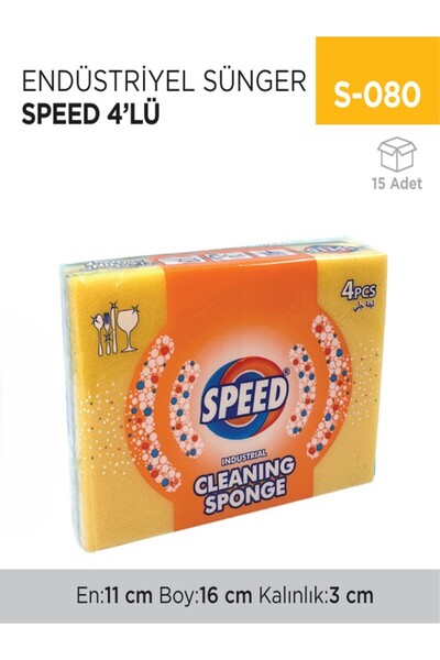 inci çelik aksesuar 2 Industrial Sponges Acord-Speed 4-Pack