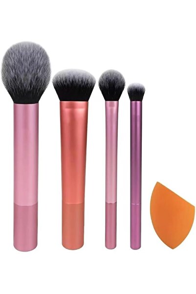 JOYZZZ Makeup Brush Set, 5-Piece Professional Cosmetic Brushes with Soft Synt...