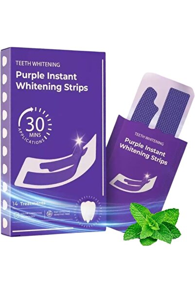 KOWVOWZ 28 Strips Purple Teeth Whitening Strips for Sensitive Teeth, Teeth Wh...