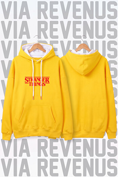 Vordevia Stranger Things majica sa kapuljačom širokog kroja, unisex, sa širok...