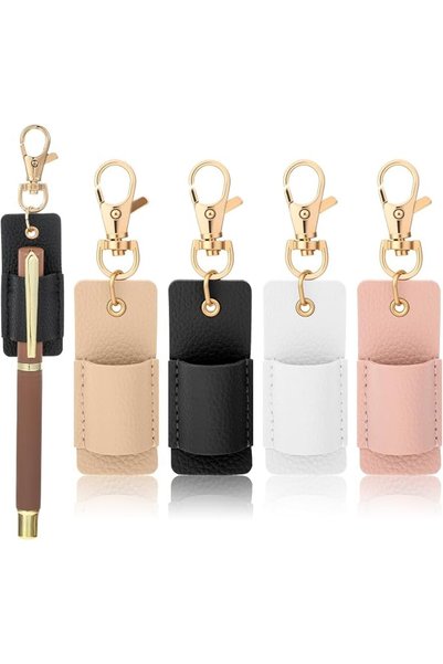 Tazweeq 4 Pcs Lanyard Pen Holder, Portable Neck Lanyard with Anti-Lost Keycha...