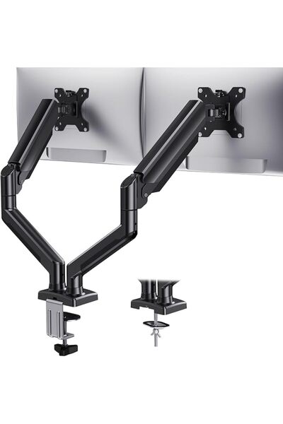 GENERAL Dual Monitor Stand for 15-32 Inch Screens, Heavy Duty Monitor Arm wit...