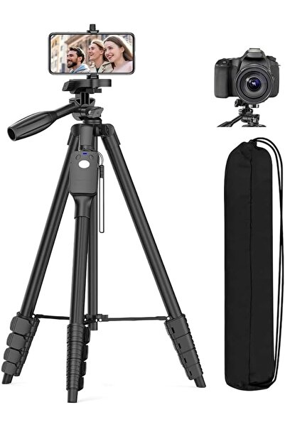 GENERAL XXZU 170cm Camera Tripod, Phone Tripod with Remote Control & 360°Pan ...