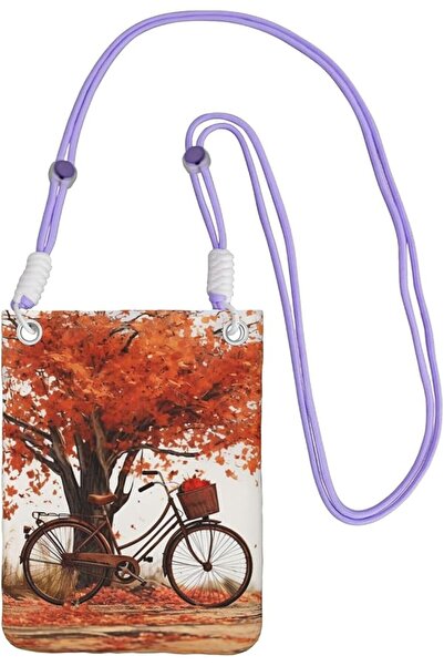 GENERAL Autumn Tree with Aged Old Bike Crossbody Bags for Women Trendy Small ...