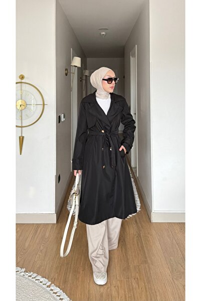 NİLNUR MODA معطف نسائي مبطن بأزرار من الموسم الجديد