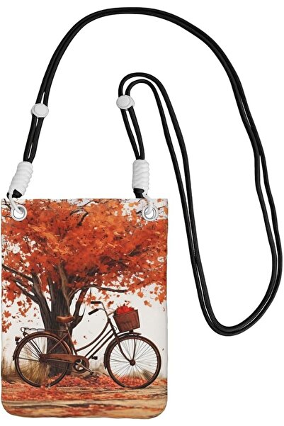 GENERAL Autumn Tree with Aged Old Bike Crossbody Bags for Women Trendy Small ...