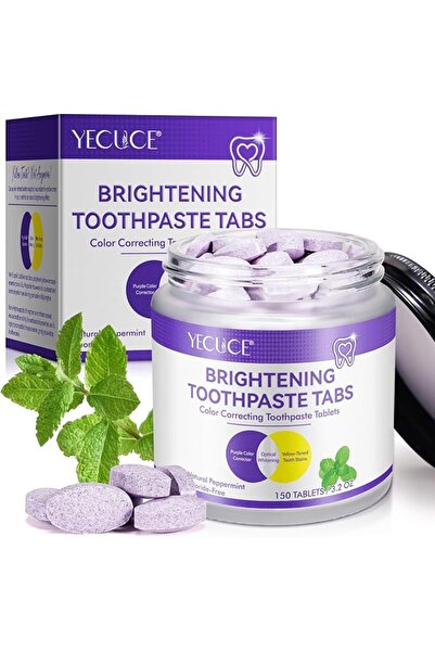 YECUCE Purple Teeth Whitening Tablets, 150 Count - Enamel Safe Fluoride-Free ...