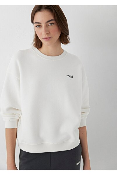 Mavi Logo Printed Loose Fit Women's Sweatshirt.