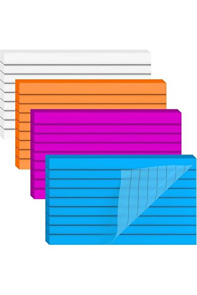 TERRIFI ملاحظات لاصقة شفافة مسطرة، مقاس 3×5 بوصة، مصنوعة من مادة PET الشفافة،...