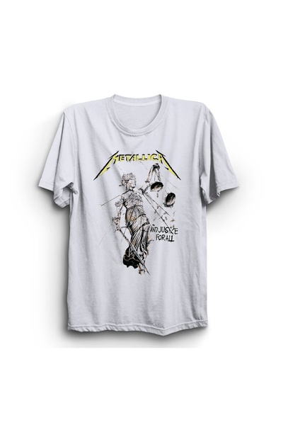 The Fame Metallica, and Justice for All, Rock Metal Music Printed, Unisex Whi...