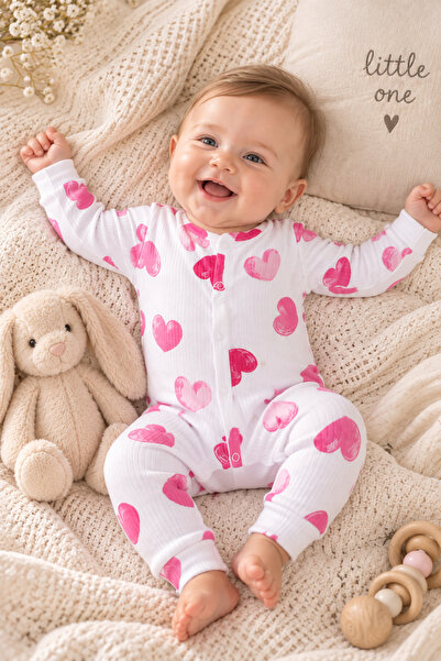 NOTA KİDS Organic 100% Cotton Newborn Baby Long Sleeve Romper