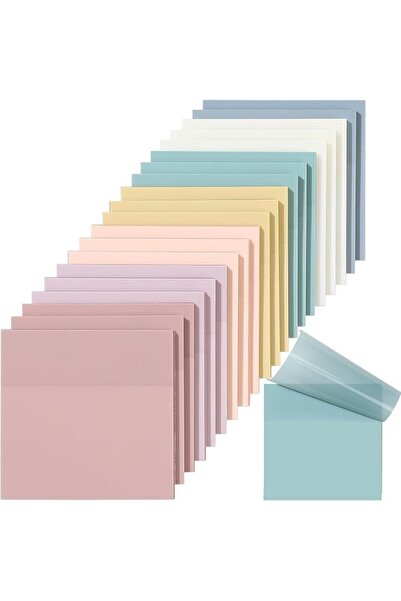 Tazweeq Transparent Sticky Notes 3x3 Inch, Self-Adhesive Pads, 1000 Sheets, 7...