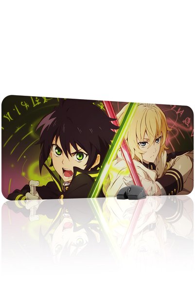 mousepad bastir Owari No Seraph Anime 90X40 Player Gaming Mouse Pad Non-Slip ...