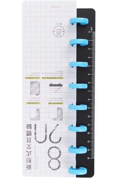 GENERAL OEBUAFI Mushroom Notebook Marking Punching Accessories Ruler with 8 H...