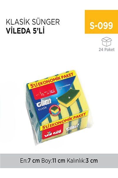inci çelik aksesuar Classic Sponge 5 Pieces