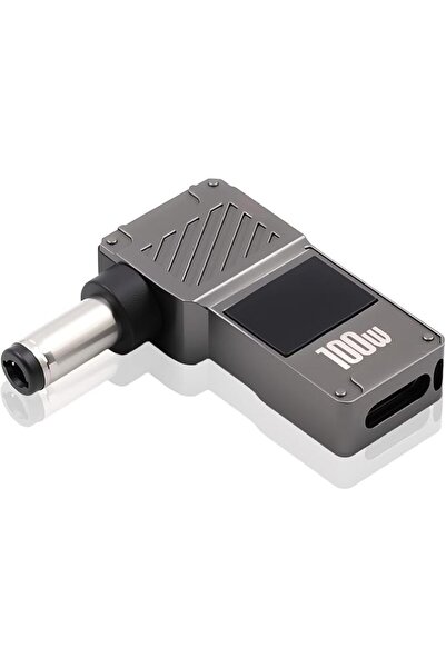 KASTWAVE محول شحن USB-C إلى DC 5.5 مم × 2.1 مم مع شاشة رقمية، 100 واط 90 °   ...