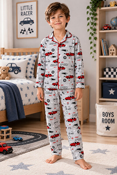 Harika KIDS Boy's Buttoned Pajama Set