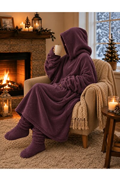 Generic Brand Wearable Blanket, Hooded, Healthy, Warm, Home and Comfortable S...