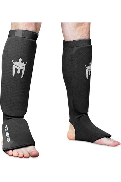 Meister MMA Elastic Cloth Shin & Instep Padded Guards (Pair)