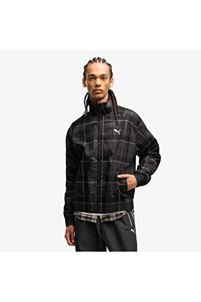 Puma T7 Relaxed Tartan Woven Men's Black Jacket