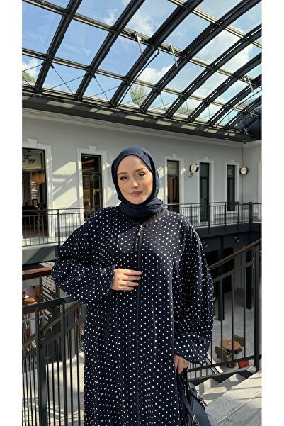 MERVIS BUTIK PAMUK VİSKON FERMUARLI MODEL NAMAZ ELBİSESİ