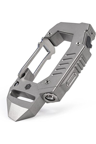 KeyUnity KF02 Titanium EDC Multi-Tool Carabiner Clip, 7 in 1 Multi-Tool Keych...