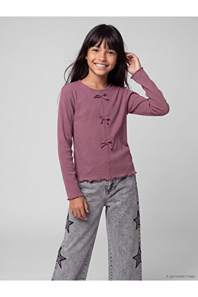 LC Waikiki I Bow Detail Girls' T-Shirt from Freezen Store