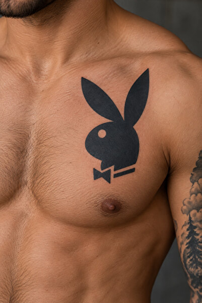SONRADAN KARARAN 2-4 HAFTA KALICI PLAYBOY DÖVMESİ TATTOO KÜÇÜK BOY