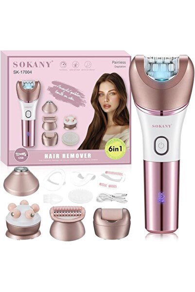 SOKANY Epilator Hair Removal Machine with 5 Accessories,Facialhair Removal fo...