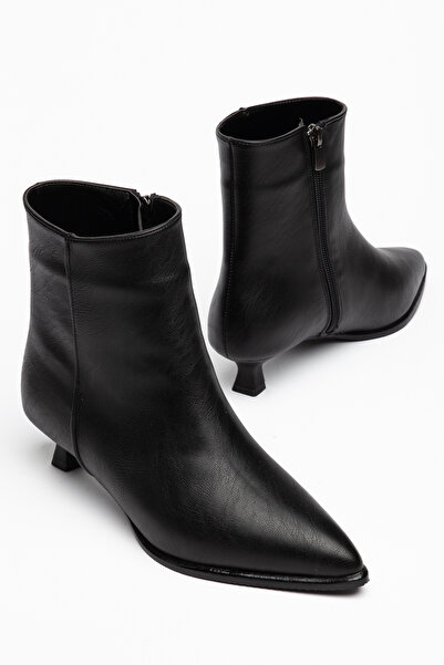 HCO SHOES Γυναικείες μπότες με λεπτό τακούνι και φερμουάρ
