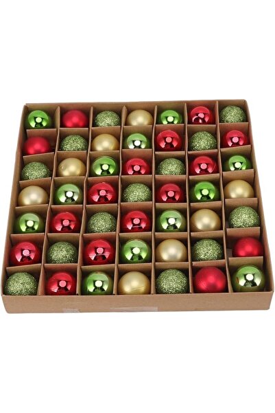 GENERAL Mini Ball Ornaments, 49pcs, Shiny Colorful PS Material, for Tree, Par...