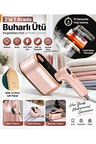 ATLT ATLANTİS 2'Sİ 1 ARADA TAŞINABİLİR SEYAHAT BUHARLI ÜTÜ ÜFLEME BUHAR 170 D...