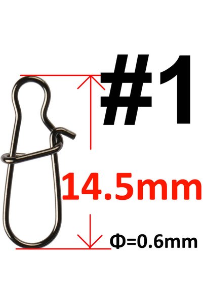 Choice 50 pcs black size 1 50 or 100 Pcs Stainless Steel Fishing Snap Hooked ...