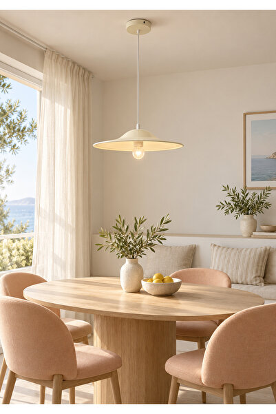 Generic Brand Modern Beige Pendant Ceiling Light with E27 Base Ha/E6812/350Bg