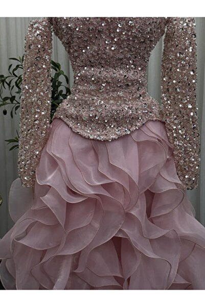 liyan fashion فستان سهرة وردي