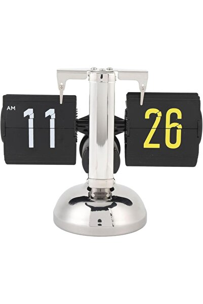 GOWENIC Auto Flip Desk Clock, Retro Flip Down Table Clock Decor, Large Digita...