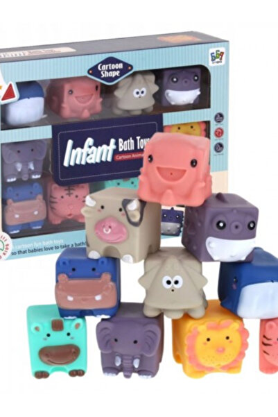 Cryfokt Soft Silicone Baby Blocks Set, Educational Squeeze Play Toys for Babi...