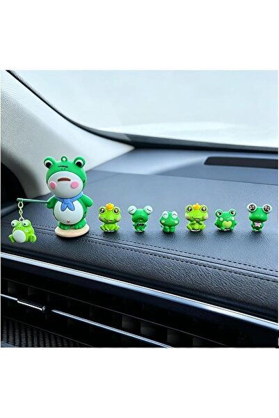 GENERAL 7PCS Funny Mini Frog Car Ornament, Frogs Car Accessories, Cute Vehicl...