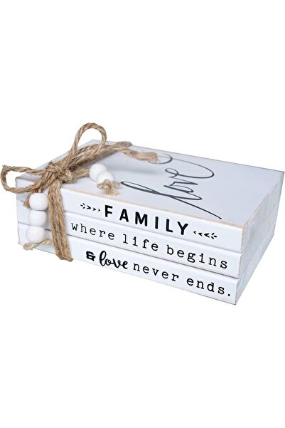 GENERAL LIVDUCOT Wooden Decorative Books Stack for Coffee Table Faux Book Sta...