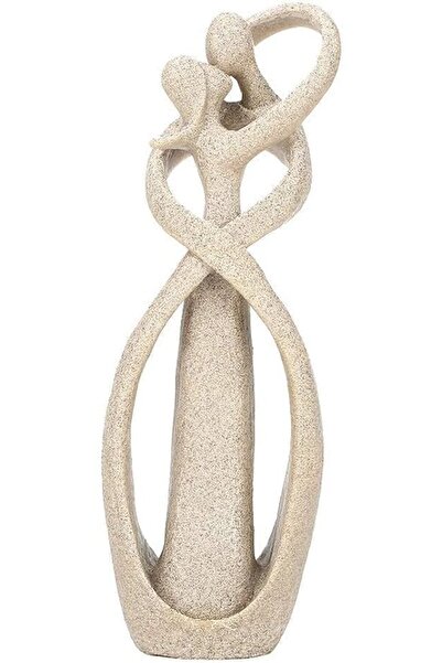 X SPRING Sandstone Couple Statue, 8.5 x 2.8 x 1.8 Inch Kissing Couple Figurin...
