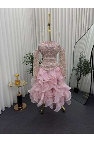 liyan fashion Pink evening dress