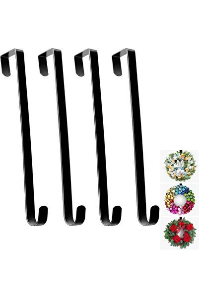 X SPRING خطافات فوق الباب، 4 قطع من حوامل الزينة العريضة للباب الأمامي، 15 بو...