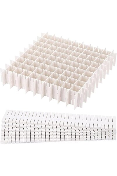 Yelajoy 40Pcs Grid Drawer Dividers, Adjustable Drawer Organizer for Socks, Un...