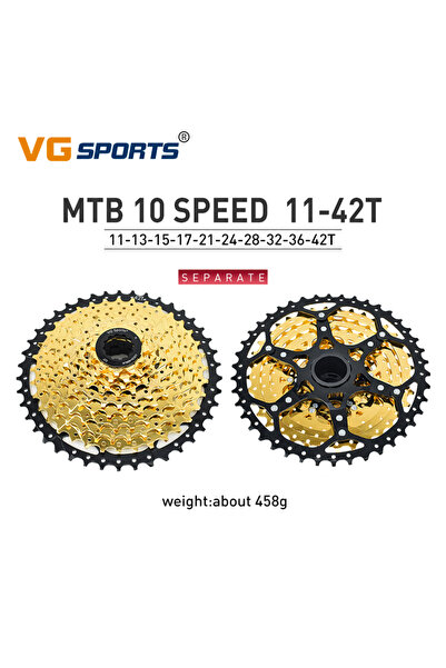Choice 1 قطعة 10s 42t ذهبي VG SPORTS 8 9 10 11 12 سرعات كاسيت فرامل حرة منفصل...