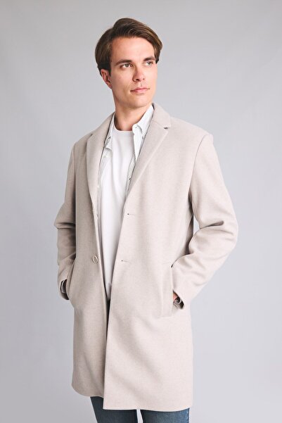DeFacto Regular Fit Notched Collar Buttoned Cashmere Parka H2722Ax26Au