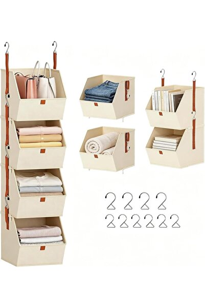 U-HOOME U HOOME Hanging Closet Organizer for Fabric Shelves,Closet Organizers...
