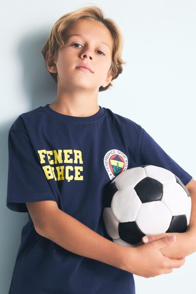 DeFacto Fenerbahçe Printed Oversize Crew Neck Short Sleeve T-Shirt for Boys I...