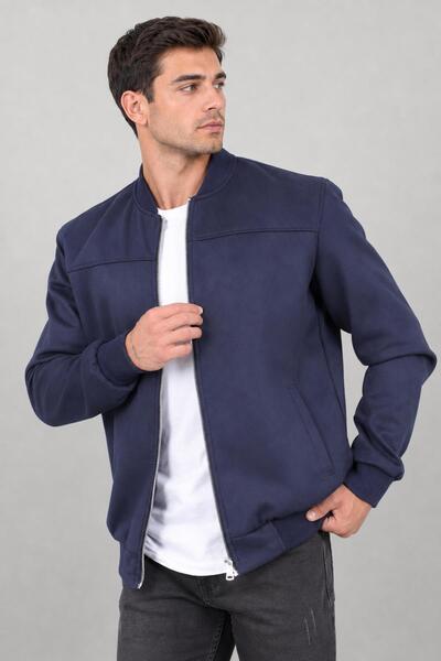 ByTrend Kolej Yaka Bel Lastikli Süet Mevsimlik Mont BL 1711_60287-1