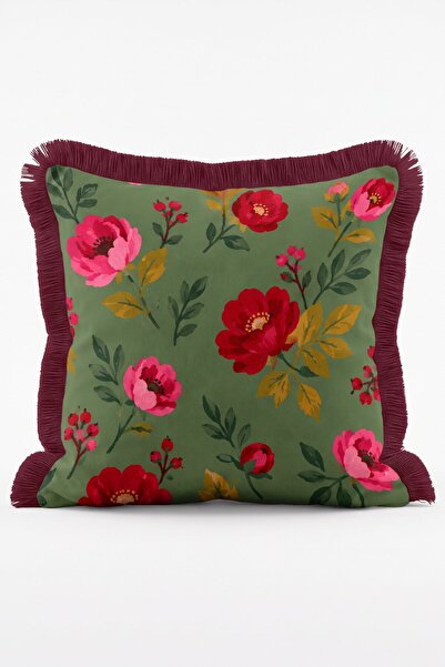 IdeCraft Secret Garden Elegance Floral Patterned Nostalgic Decorative Fringed...